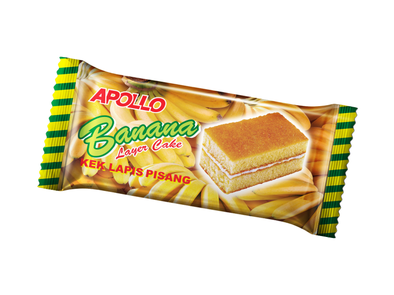 APOLLO Banana Flavour Layer Cake