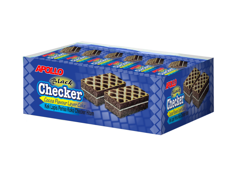 APOLLO Checker Black Cocoa Layer Cake - Image 3