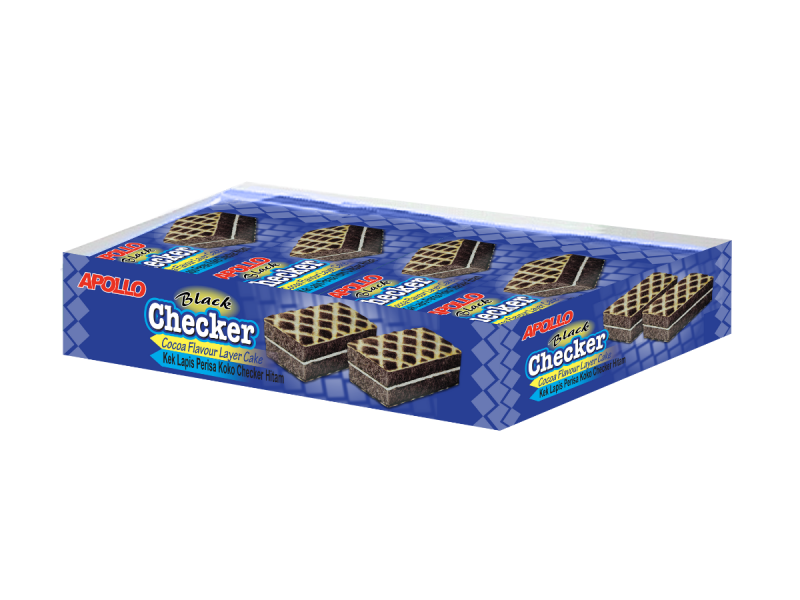 APOLLO Checker Black Cocoa Layer Cake - Image 4