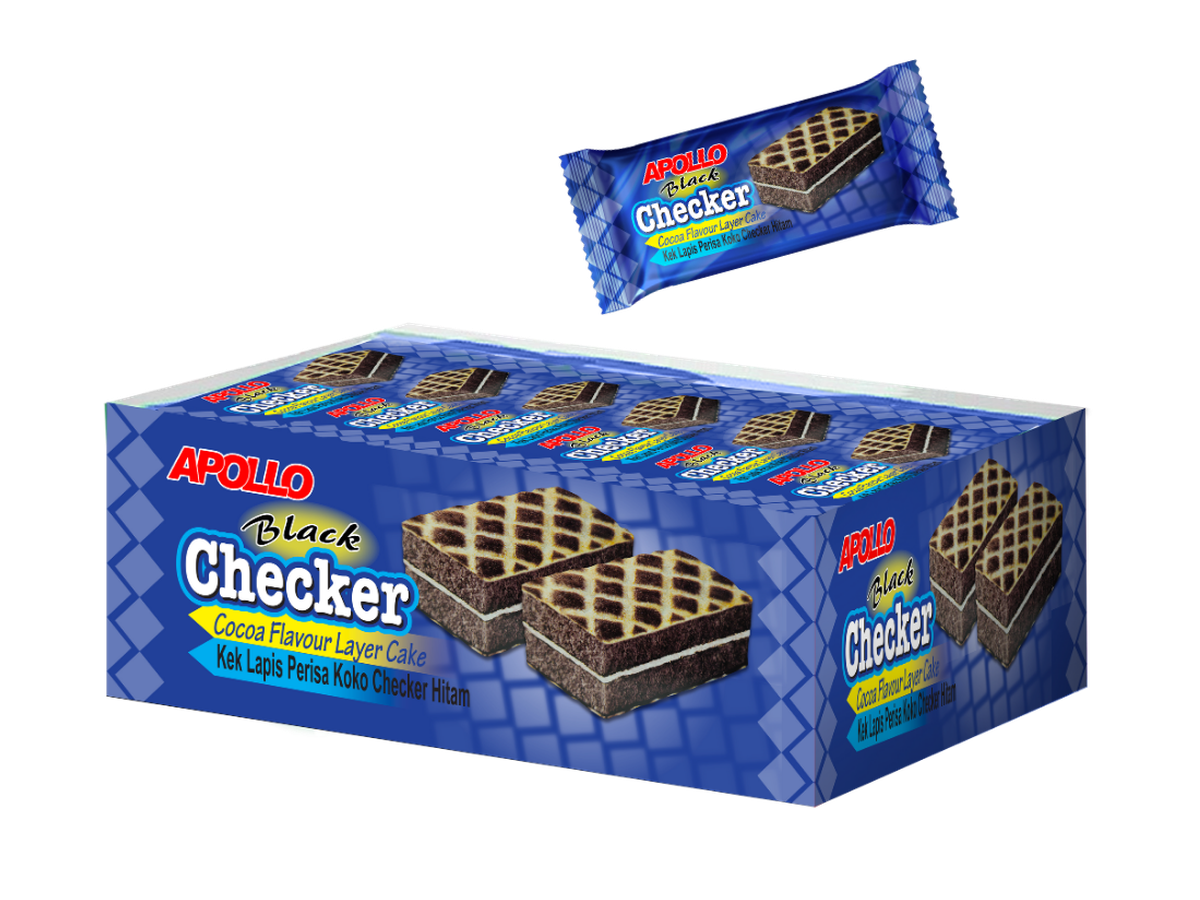 APOLLO Checker Black Cocoa Layer Cake - Group