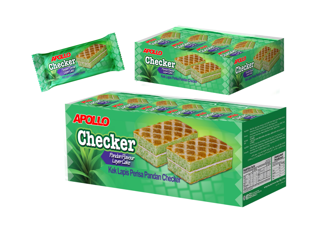 APOLLO Checker Pandan Flavour Layer Cake - Image 2