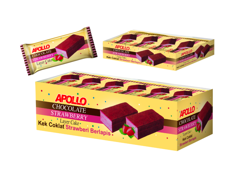 APOLLO Chocolate Strawberry Layer Cake - Image 2