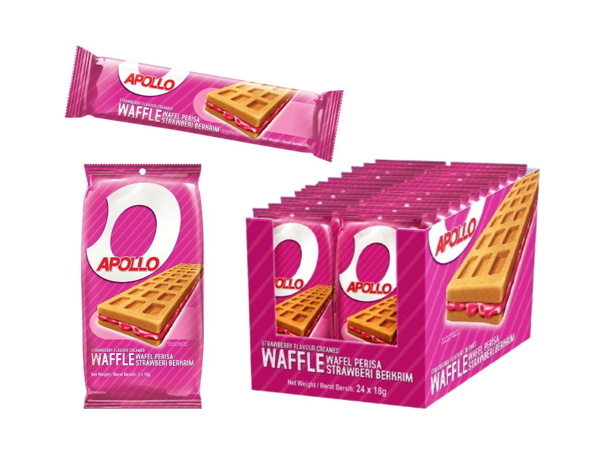 APOLLO Strawberry Flavour Creamed Waffle - Image 2