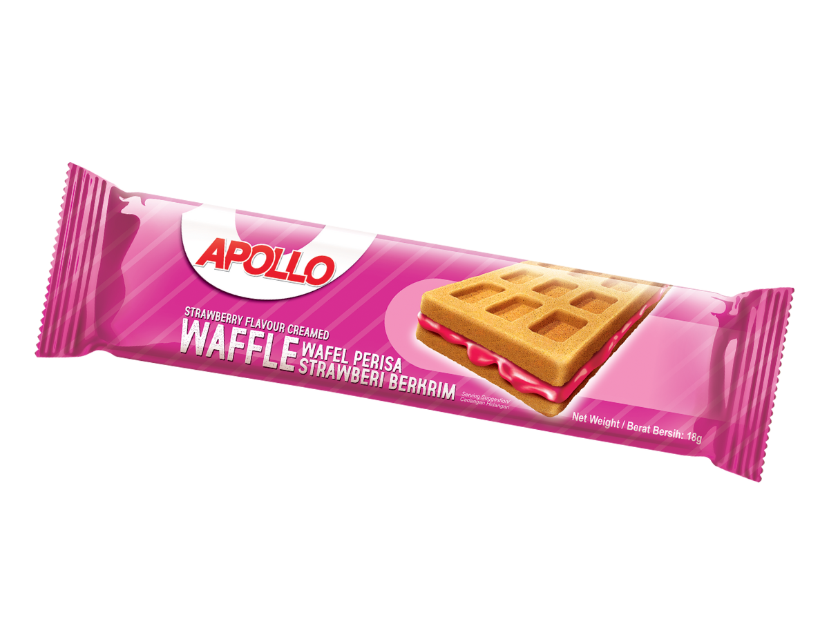 APOLLO Strawberry Flavour Creamed Waffle